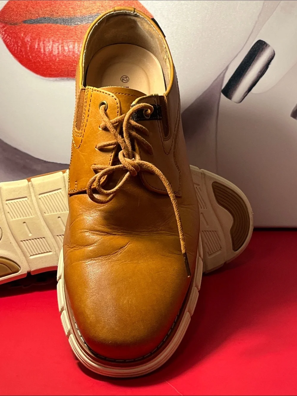 Men's Leather Derby Shoes in Tan - Stylish Casual Oxfords